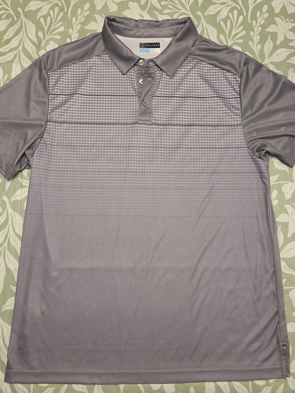 PGA Tour Men's Heather Gray Performance Polo